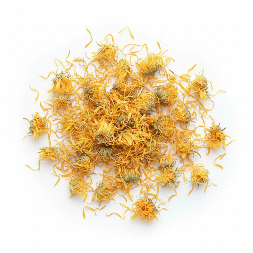 Ringelblumenblüten mit Kelch – Naturfutter, Dekoration für Garnelen, Schnecken und Aquarienbewohner