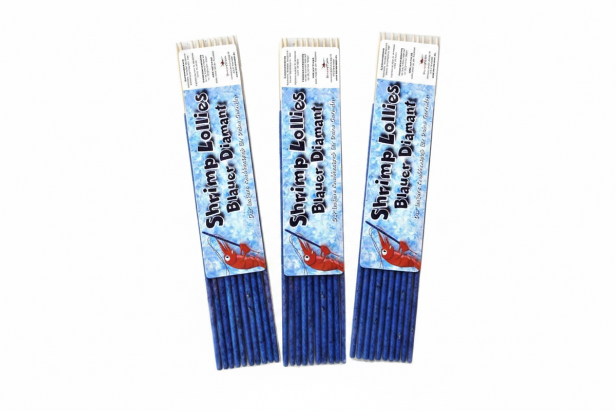 Shrimp-Lollies Blauer Diamant (10 Stück)