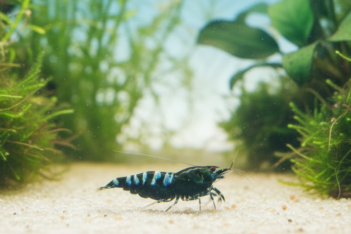 Black Pinto Zebra - Caridina Garnele