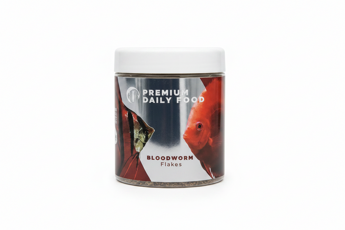 Discus Hobby Bloodworm Flakes – Premium Flockenfutter mit Roten Mückenlarven