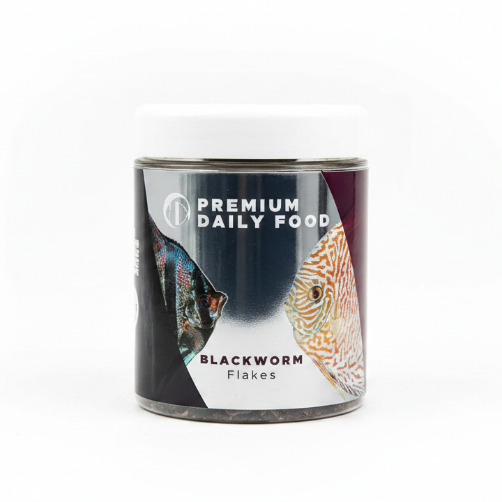 Discus Hobby Blackworm Flakes – Premium Flockenfutter mit Schwarzen Mückenlarven