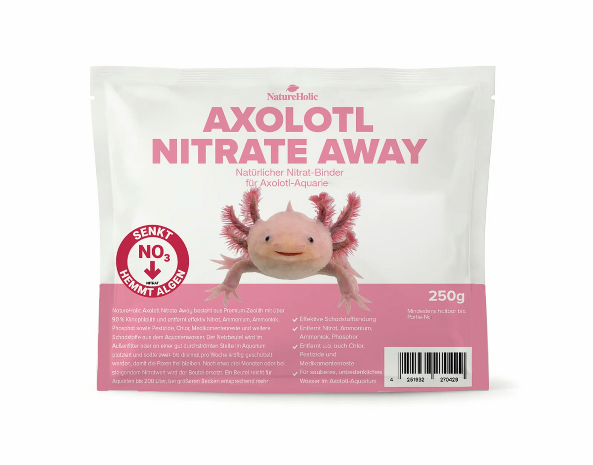 NatureHolic Axolotl Nitrate Away - bindet Schadstoffe im Aquarium