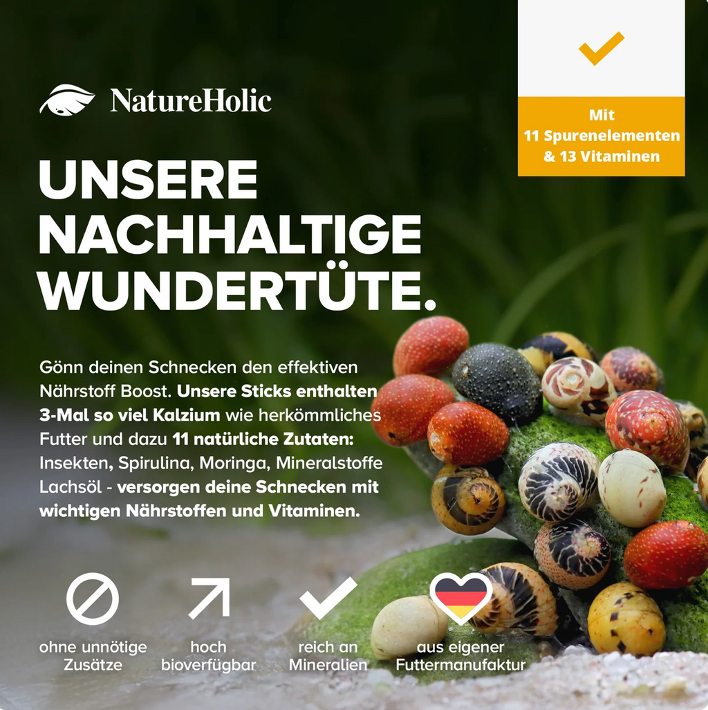 NatureHolic - Schneckenfeed Sticks - 30g - Snailfeed Sticks
