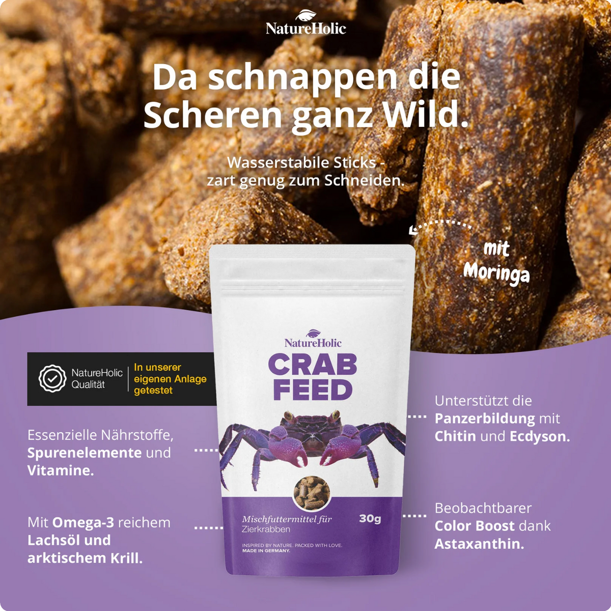Krabbenfeed - Krabbenfutter - 30g - Crabfeed