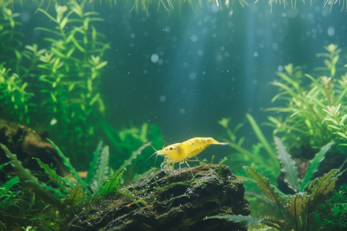 Yellow Amanogarnele - Caridina multidentata