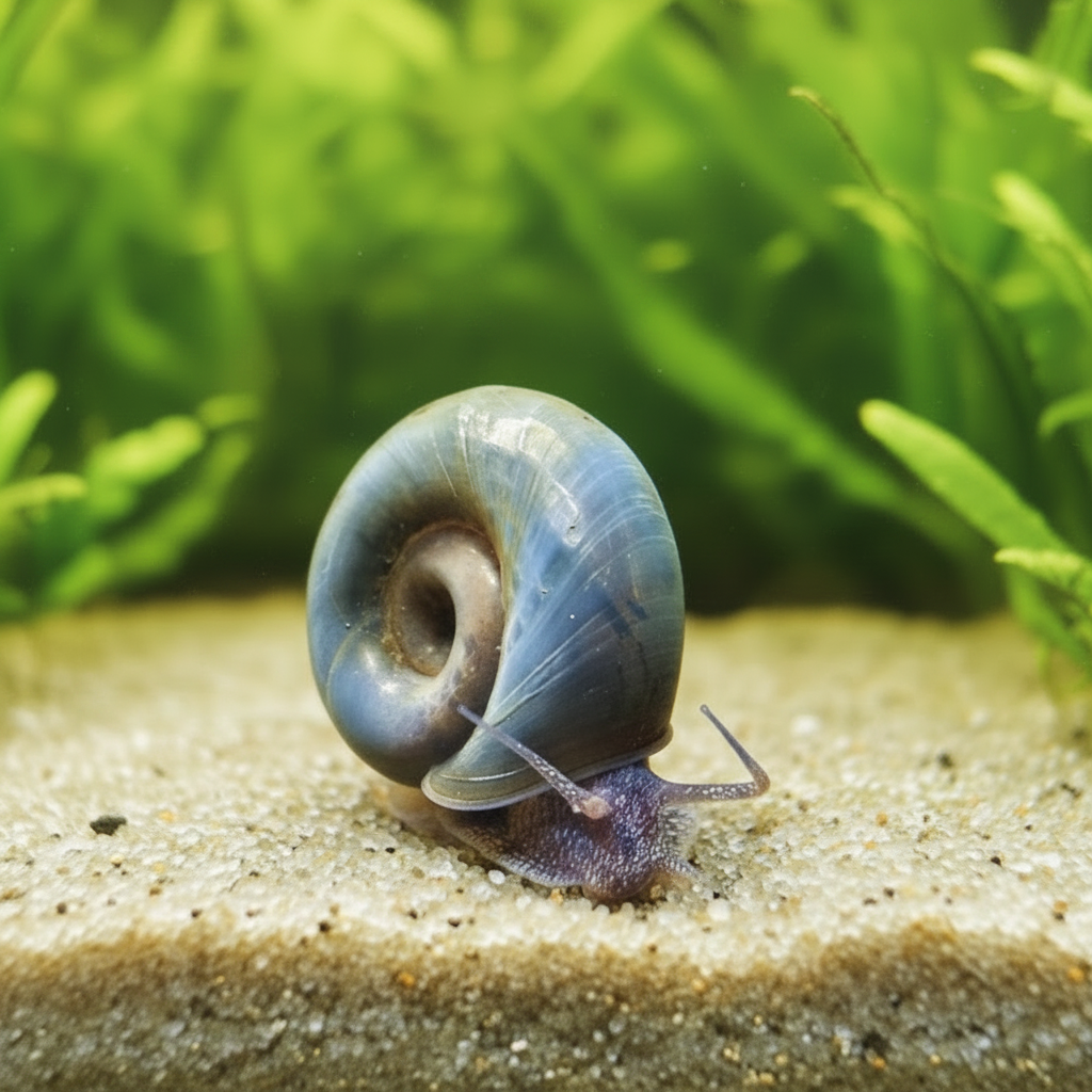 Blaue Posthornschnecke - Planorbella/Planorbis sp. (blau)