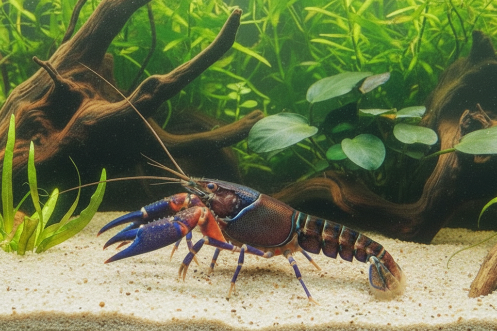 Krebs "zebra blue claw" -Cherax cf. peknyi