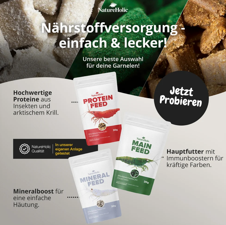 NatureHolic - Futter Paket - Mainfeed / Proteinfeed / Mineralfeed