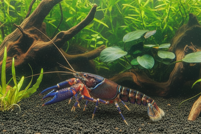 Krebs "zebra blue claw" -Cherax cf. peknyi